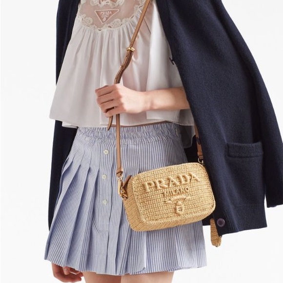 Prada Raffia Shoulder Bag - Picture 2 of 7